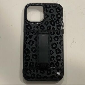 Stylish Black Walli Case Leopard Print 13 Pro Max Phone Case